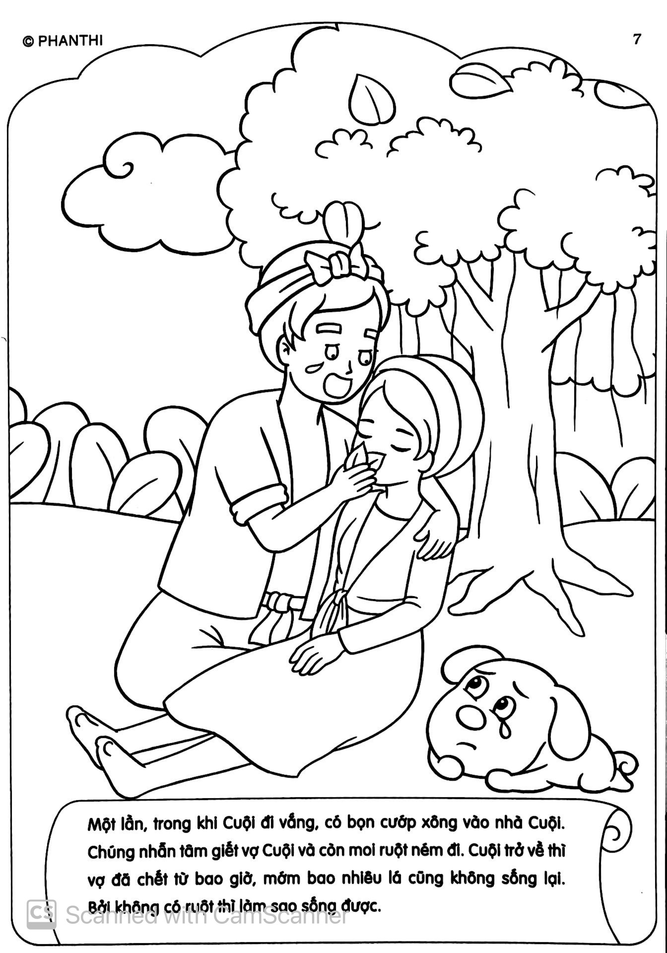 bộ tô màu bé yêu cổ tích 8 - sự tích chú cuội - Ảnh 13