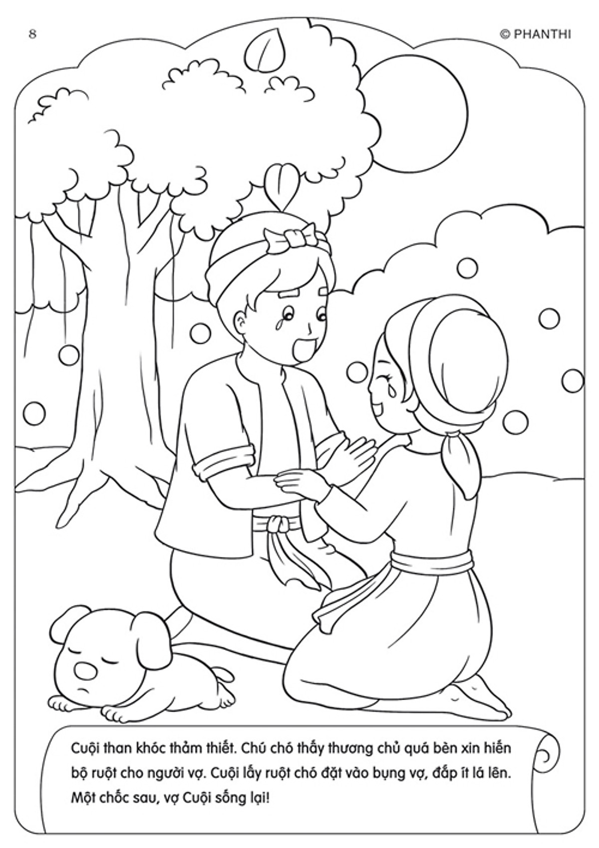 bộ tô màu bé yêu cổ tích 8 - sự tích chú cuội - Ảnh 4