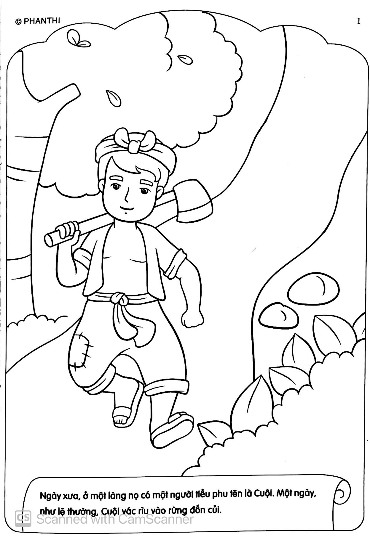 bộ tô màu bé yêu cổ tích 8 - sự tích chú cuội - Ảnh 7