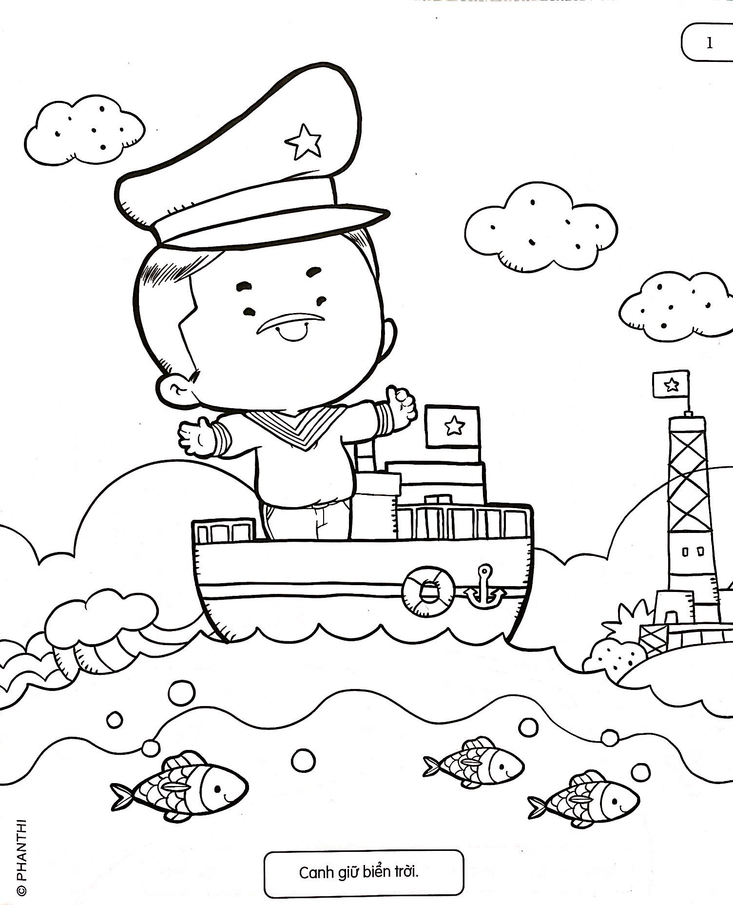 bộ tô màu biển đảo tổ quốc em 2 - bình yên trên đảo - Ảnh 3