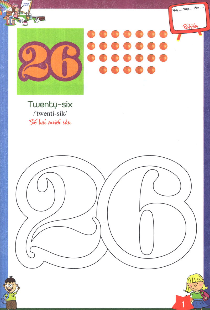 bộ tô màu chữ số và học đánh vần tiếng anh dành cho bé quyển 2 - Ảnh 3