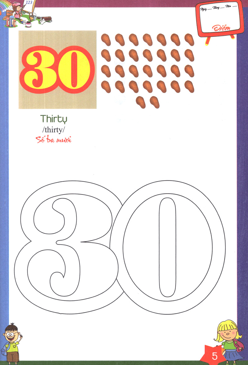 bộ tô màu chữ số và học đánh vần tiếng anh dành cho bé quyển 2 - Ảnh 7