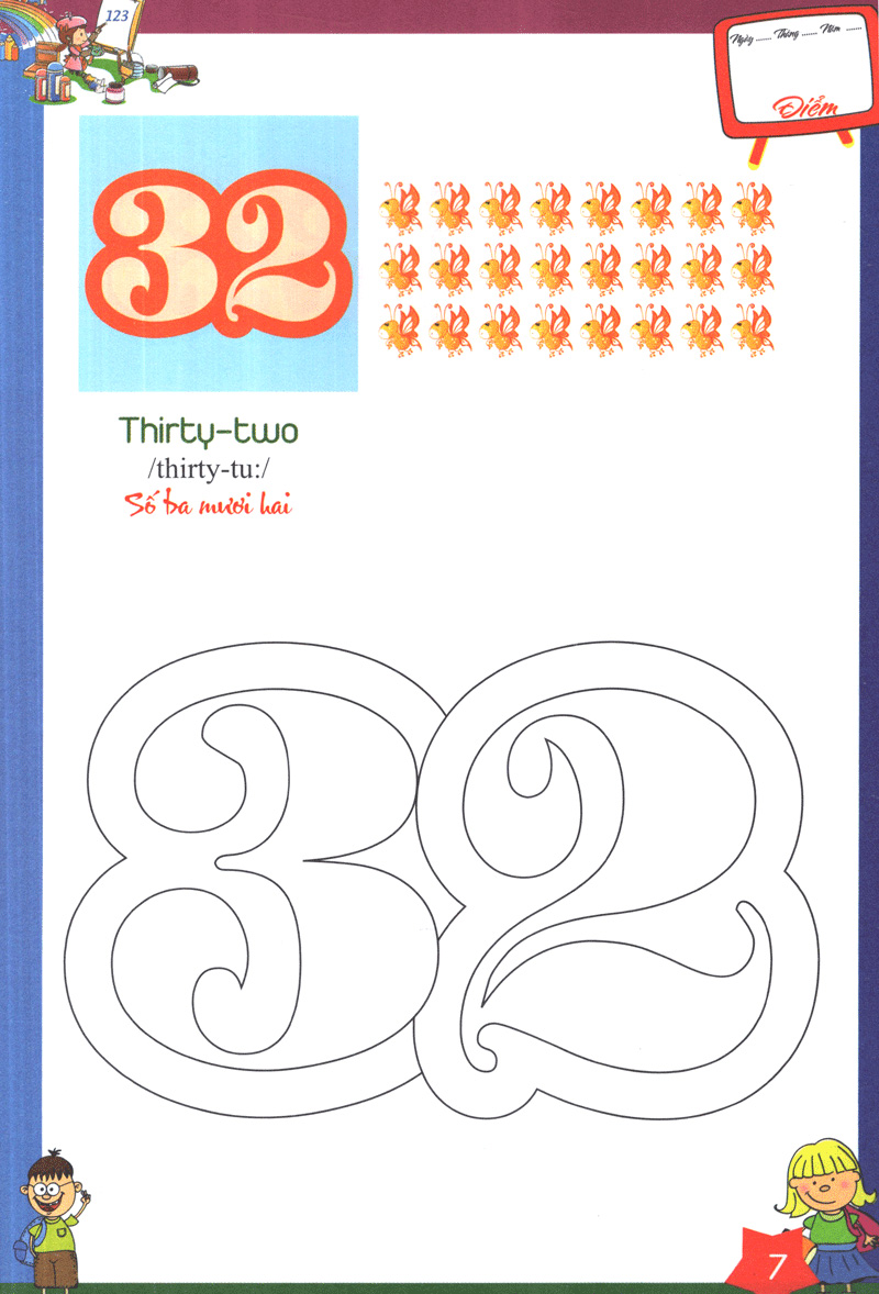 bộ tô màu chữ số và học đánh vần tiếng anh dành cho bé quyển 2 - Ảnh 9
