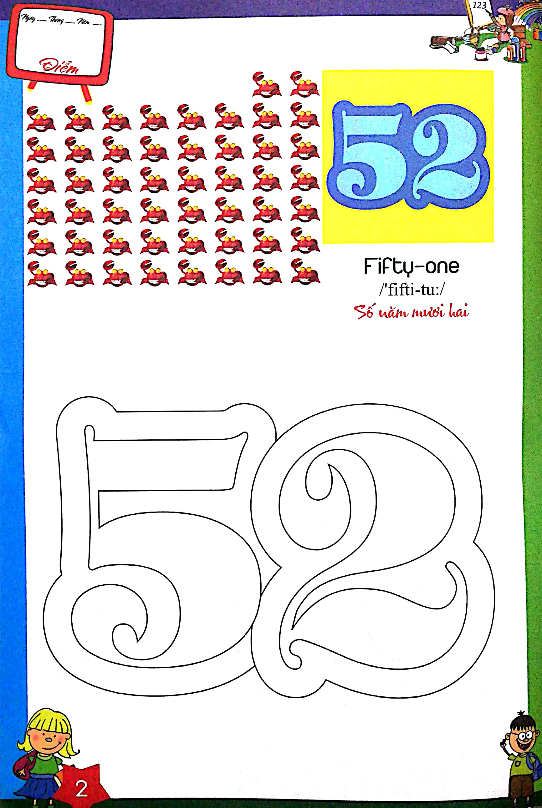 bộ tô màu chữ số và học đánh vần tiếng anh dành cho bé (quyển 3) - Ảnh 3