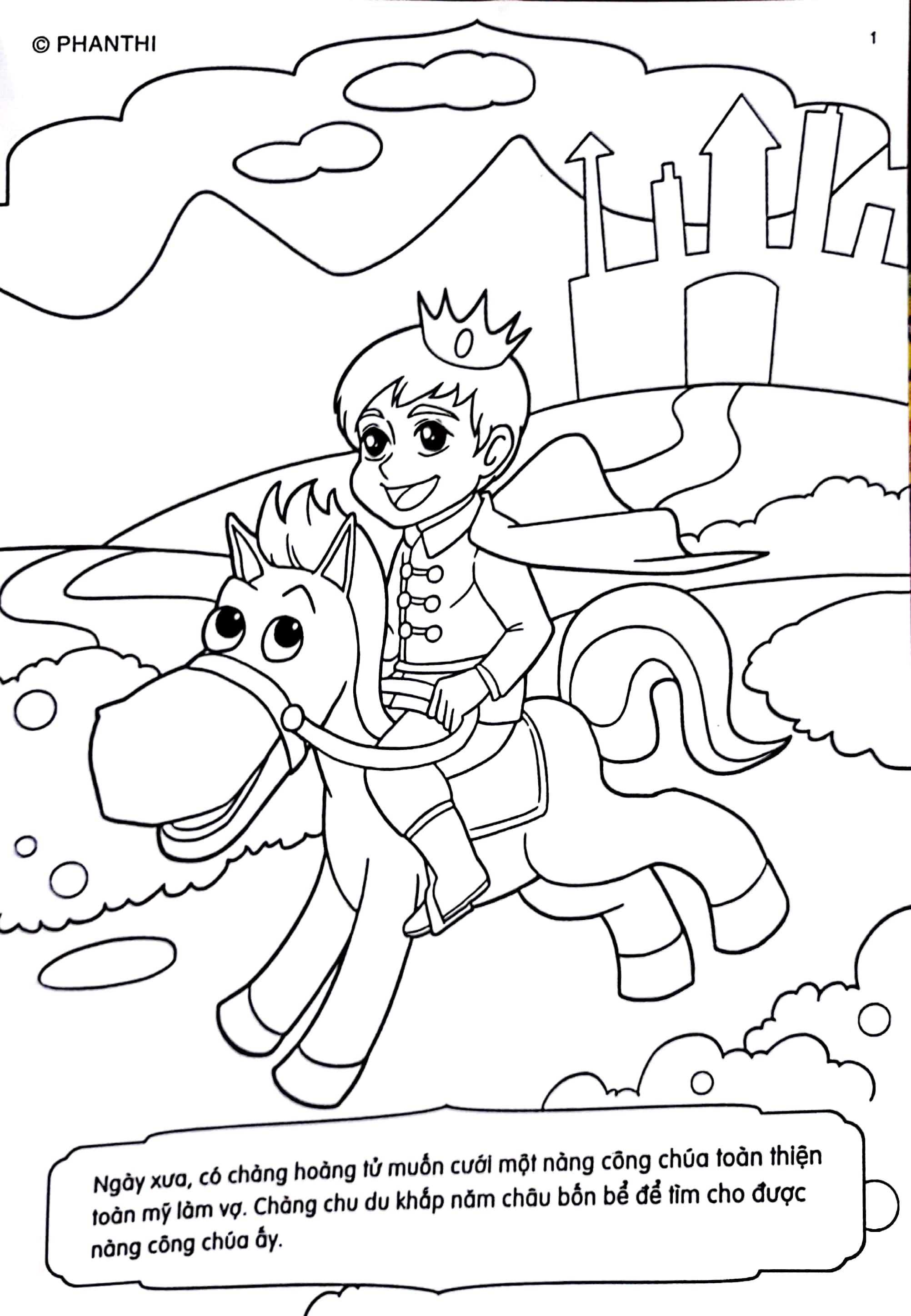 bộ tô màu cổ tích công chúa -tập 3: công chúa và hạt đậu - Ảnh 2