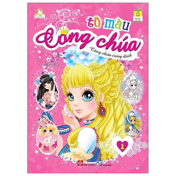 bộ tô màu công chúa - công chúa cung đình 1 (tái bản)