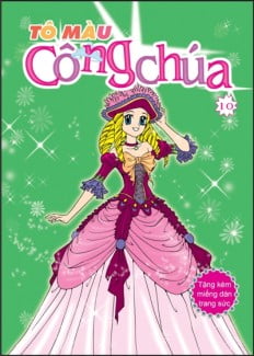 bộ tô màu công chúa (tập 10) - tặng kèm miếng dán trang sức