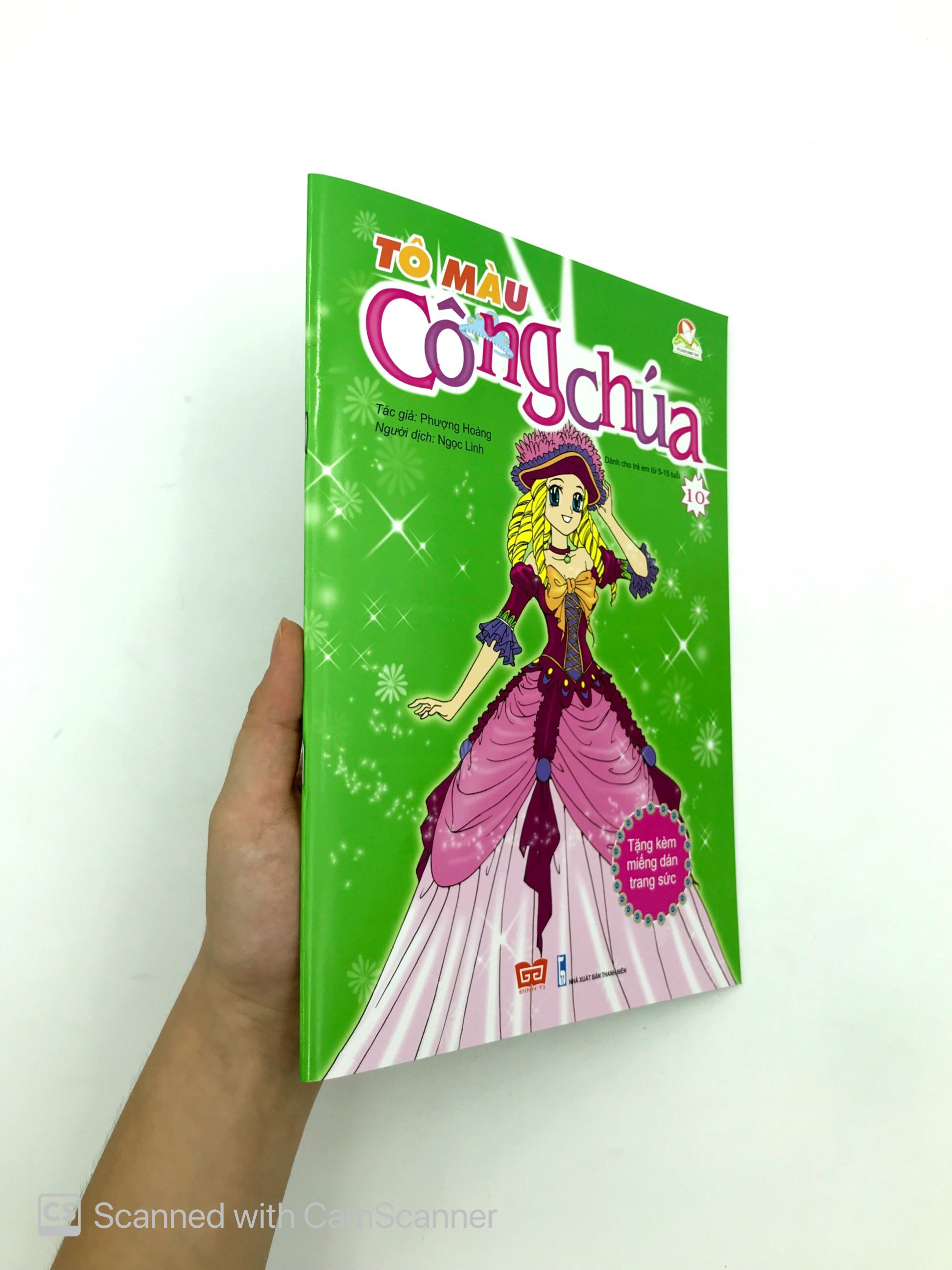 bộ tô màu công chúa (tập 10) - tặng kèm miếng dán trang sức - Ảnh 8