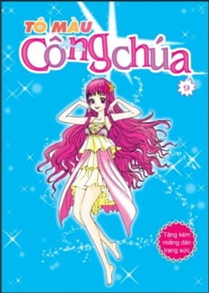 bộ tô màu công chúa (tập 9) - tặng kèm miếng dán trang sức