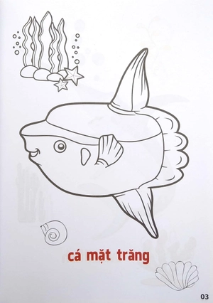 bộ tô màu động vật sống dưới nước - song ngữ anh-việt - tập 2 - Ảnh 4