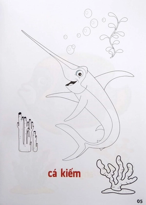 bộ tô màu động vật sống dưới nước - song ngữ anh-việt - tập 2 - Ảnh 6