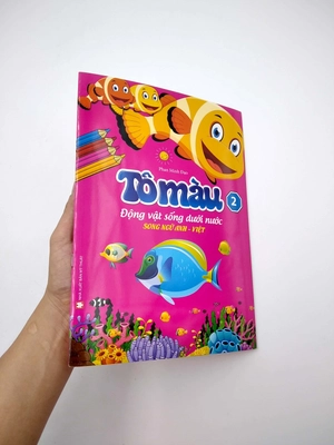 bộ tô màu động vật sống dưới nước - song ngữ anh-việt - tập 2 - Ảnh 7