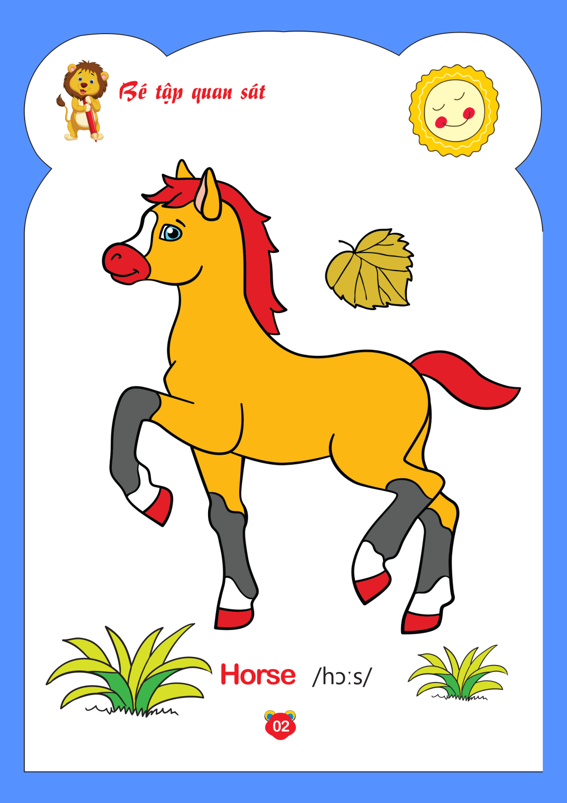 bộ tô màu động vật - tập 4 (song ngữ anh - việt) - Ảnh 3