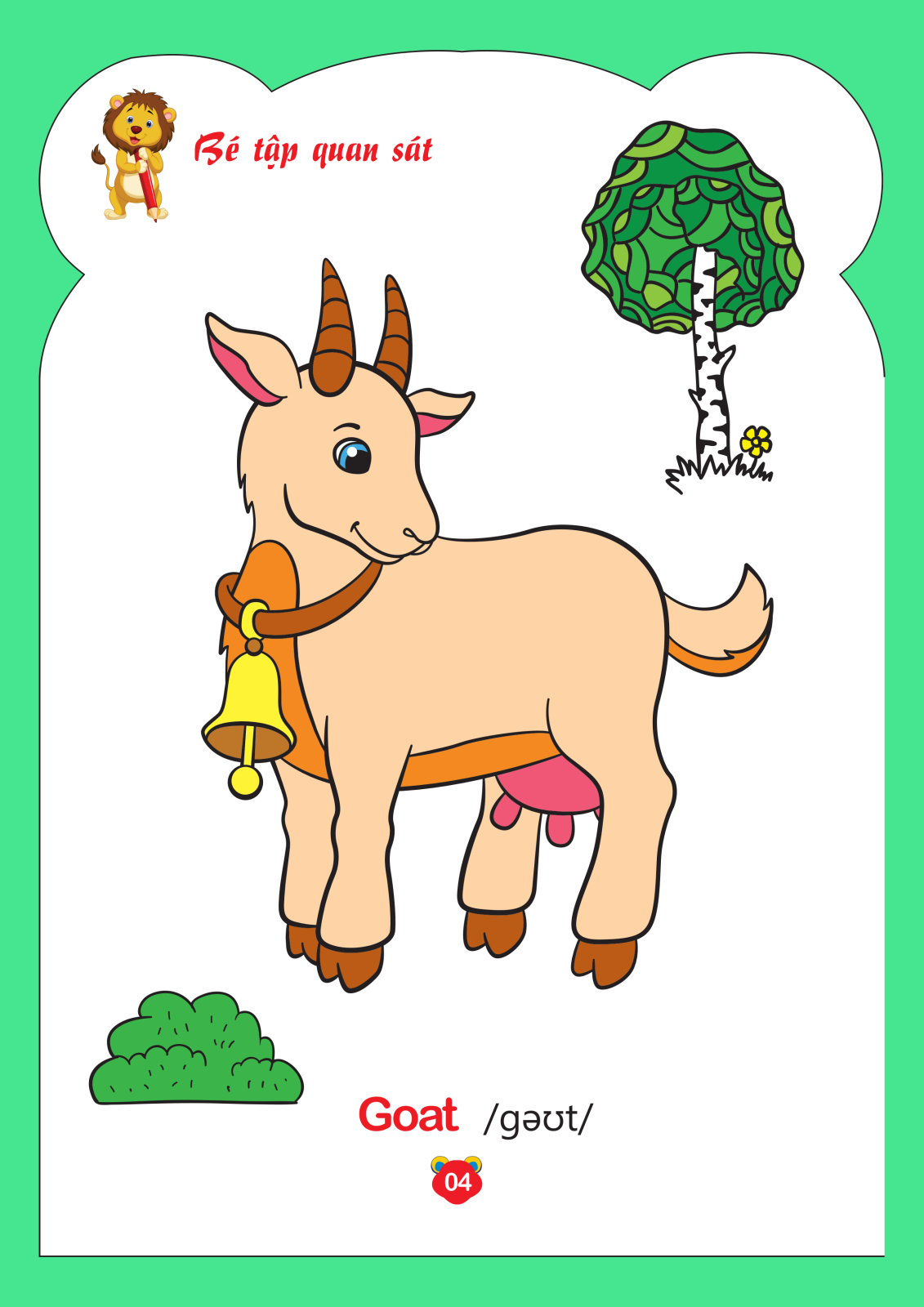 bộ tô màu động vật - tập 4 (song ngữ anh - việt) - Ảnh 5