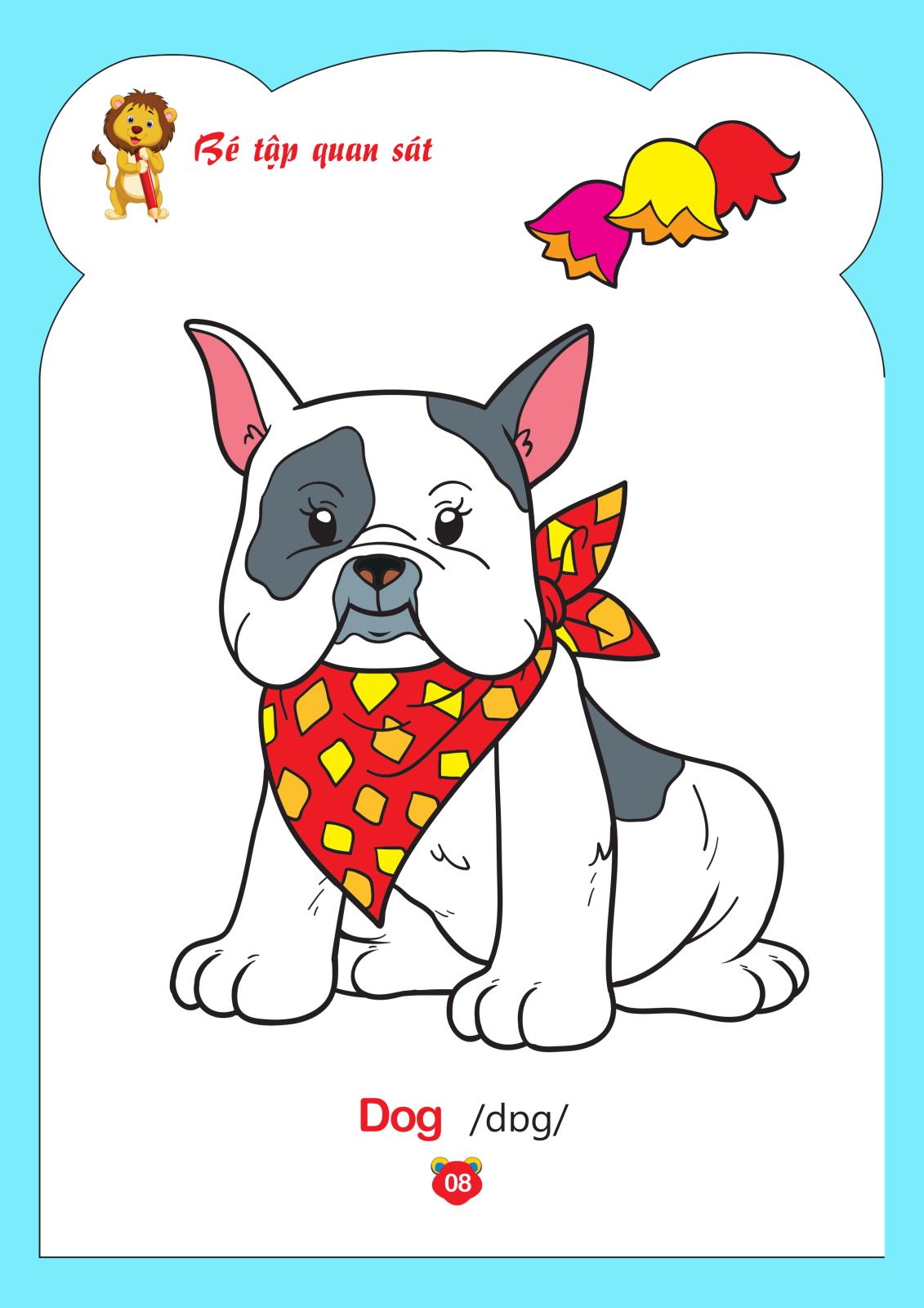 bộ tô màu động vật - tập 4 (song ngữ anh - việt) - Ảnh 9