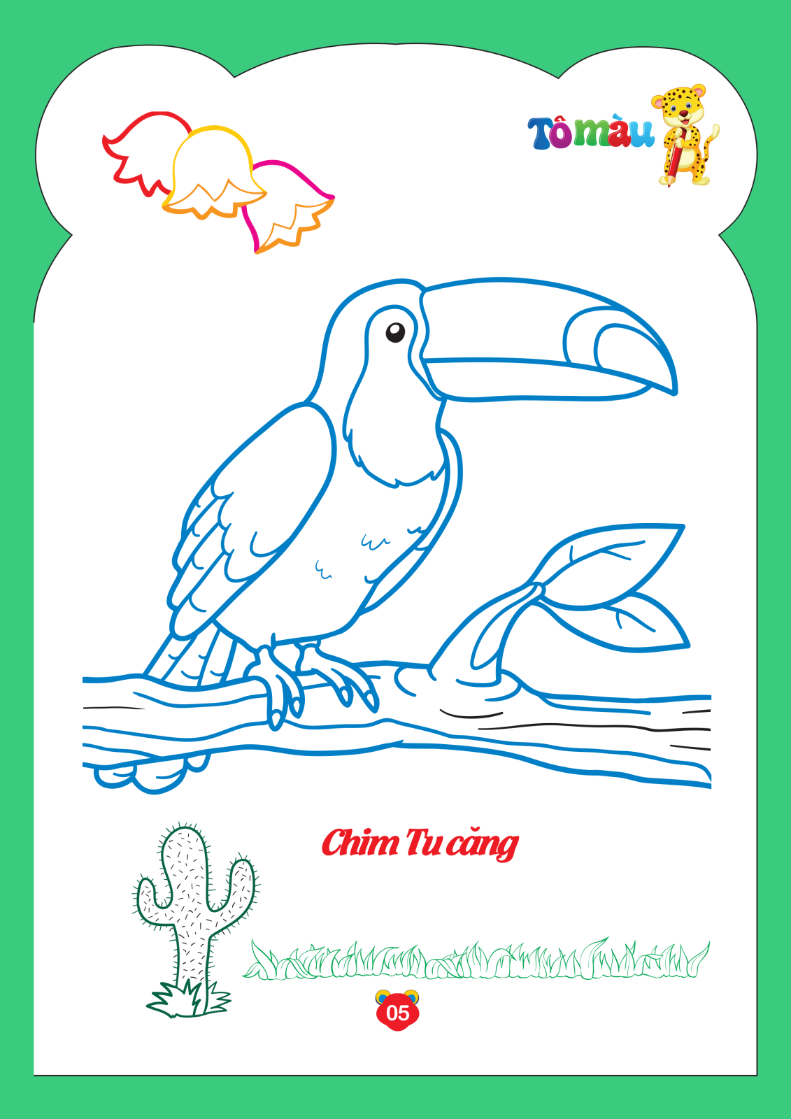 bộ tô màu động vật - tập 5 (song ngữ anh - việt) - Ảnh 10
