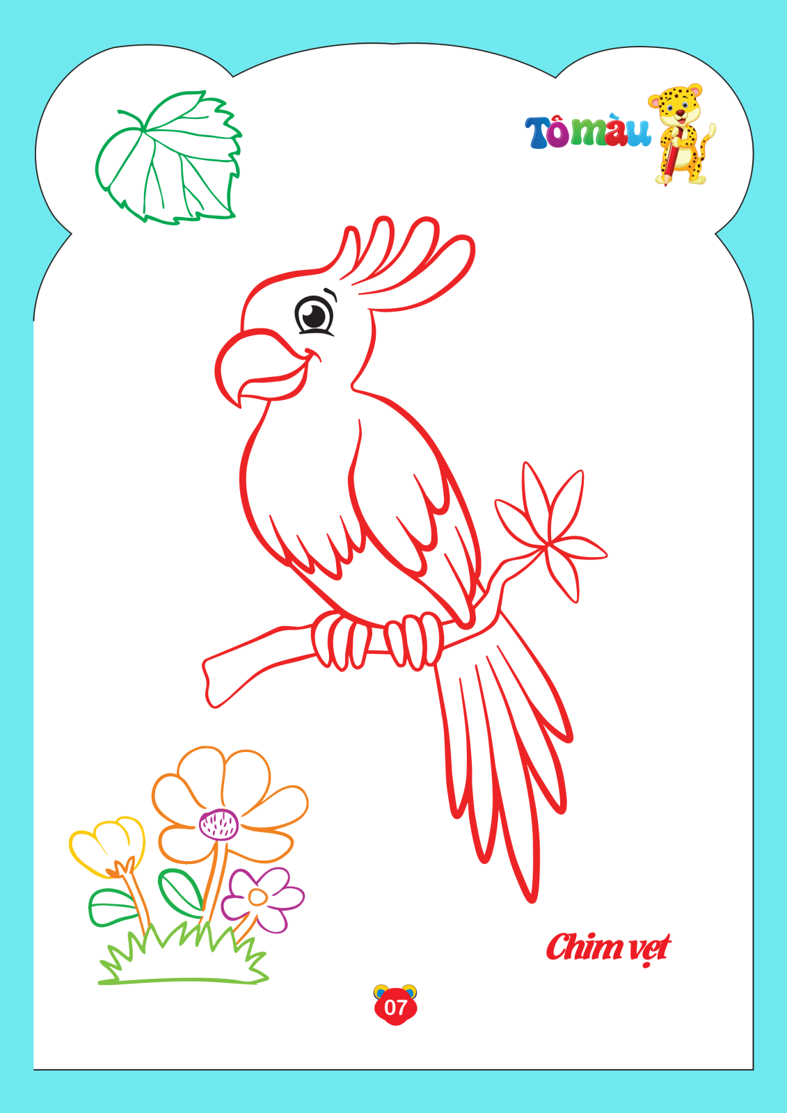 bộ tô màu động vật - tập 5 (song ngữ anh - việt) - Ảnh 14