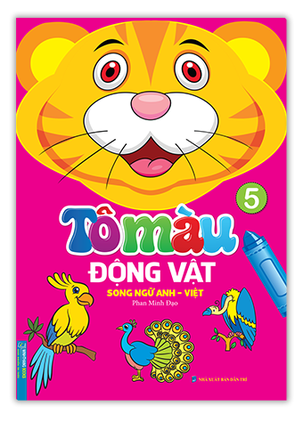 bộ tô màu động vật - tập 5 (song ngữ anh - việt) - Ảnh 2
