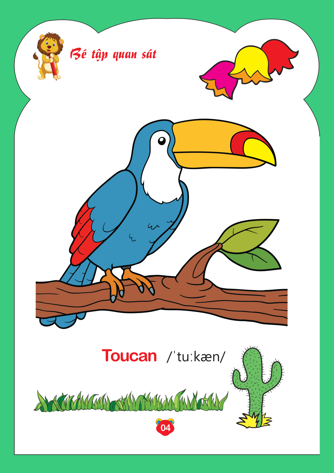 bộ tô màu động vật - tập 5 (song ngữ anh - việt) - Ảnh 8