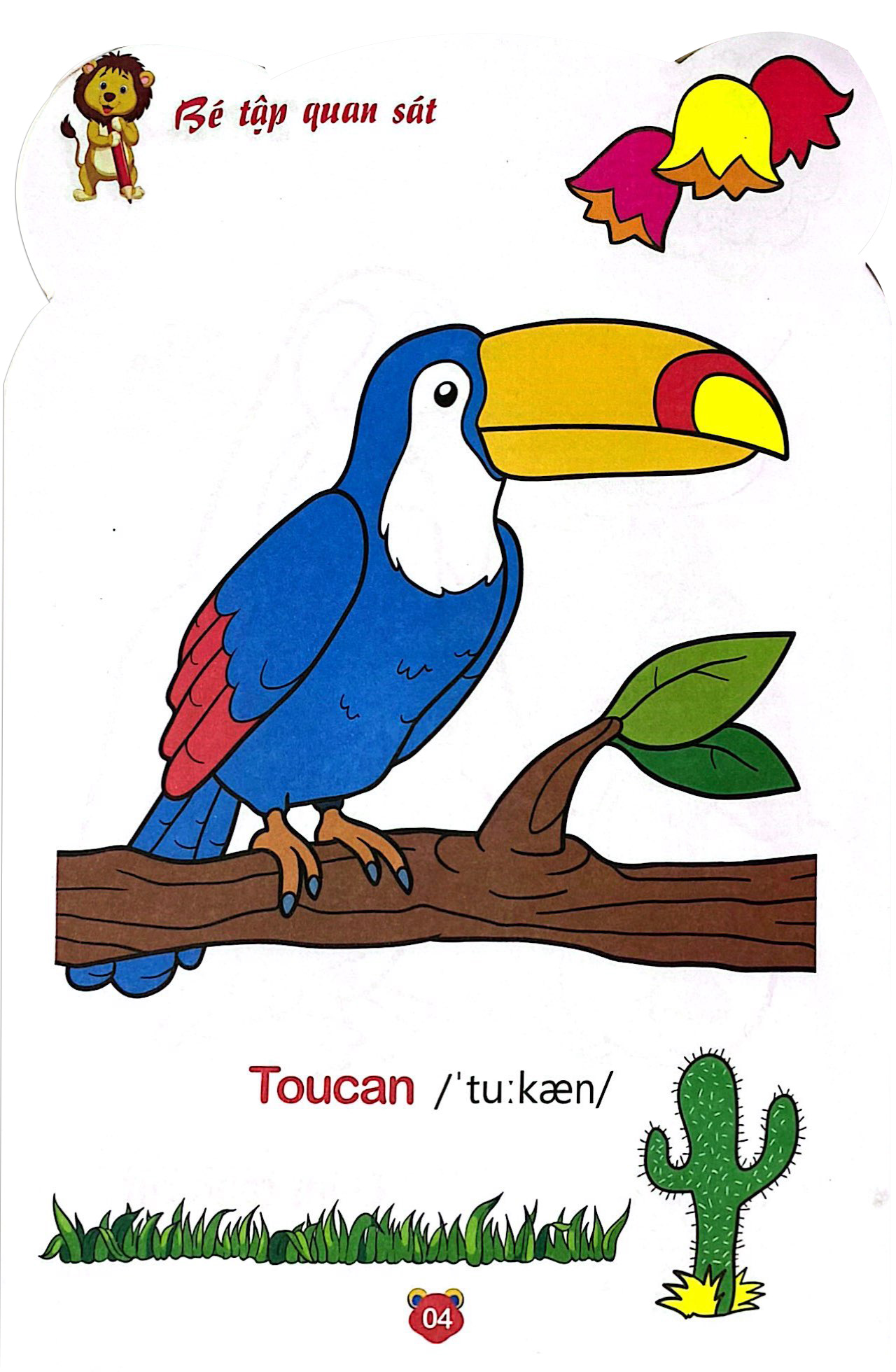 bộ tô màu động vật - tập 5 (song ngữ anh - việt) - Ảnh 9