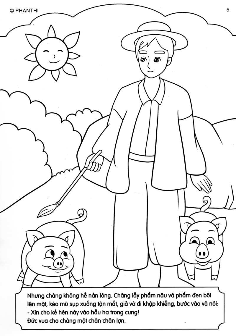 bộ tô màu hoàng tử: hoàng tử chăn lợn - Ảnh 7