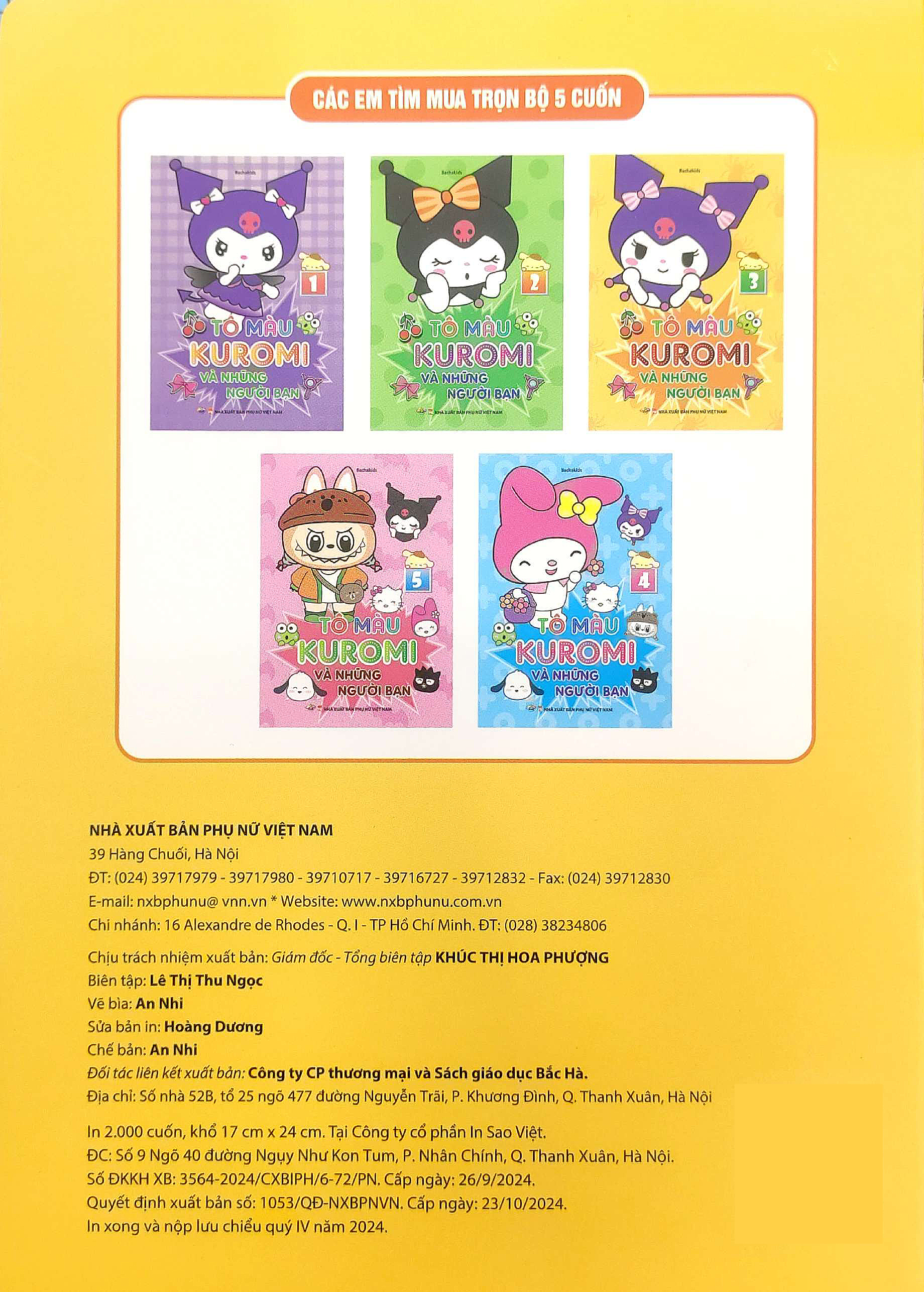 Bộ Tô Màu Kuromi Và Những Người Bạn 3 - Ảnh 6