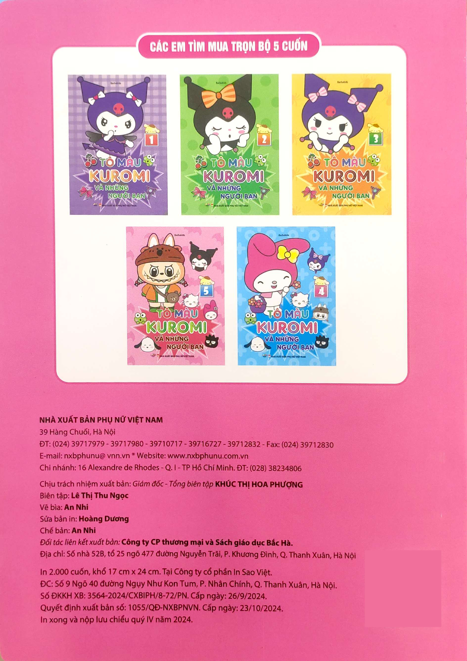 Bộ Tô Màu Kuromi Và Những Người Bạn 5 - Ảnh 6