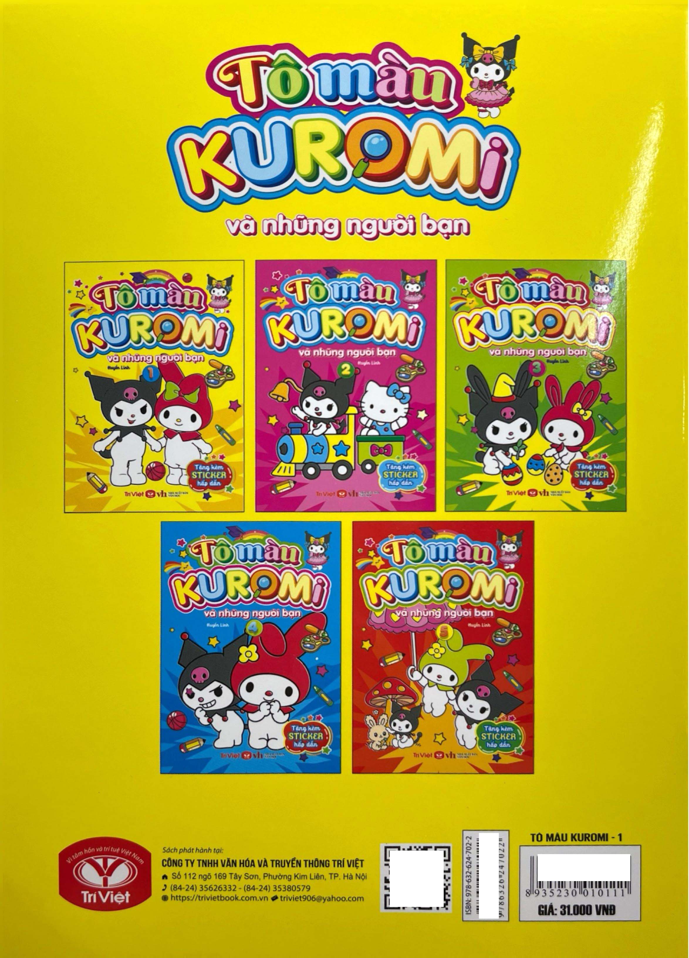 Bộ
						
										
										Tô Màu Kuromi Và Những Người Bạn - Tập 1 - Ảnh 6