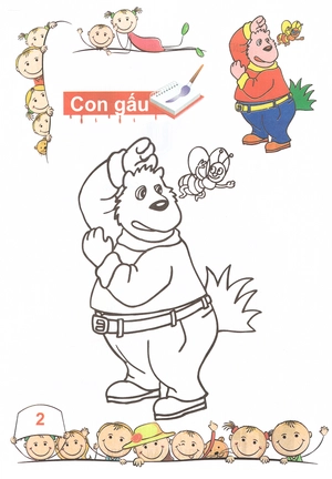 bộ tô màu mẫu giáo - các loại thú - tập 2 - Ảnh 3