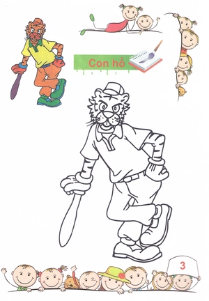 bộ tô màu mẫu giáo - các loại thú - tập 2 - Ảnh 4