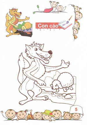 bộ tô màu mẫu giáo - các loại thú - tập 2 - Ảnh 6