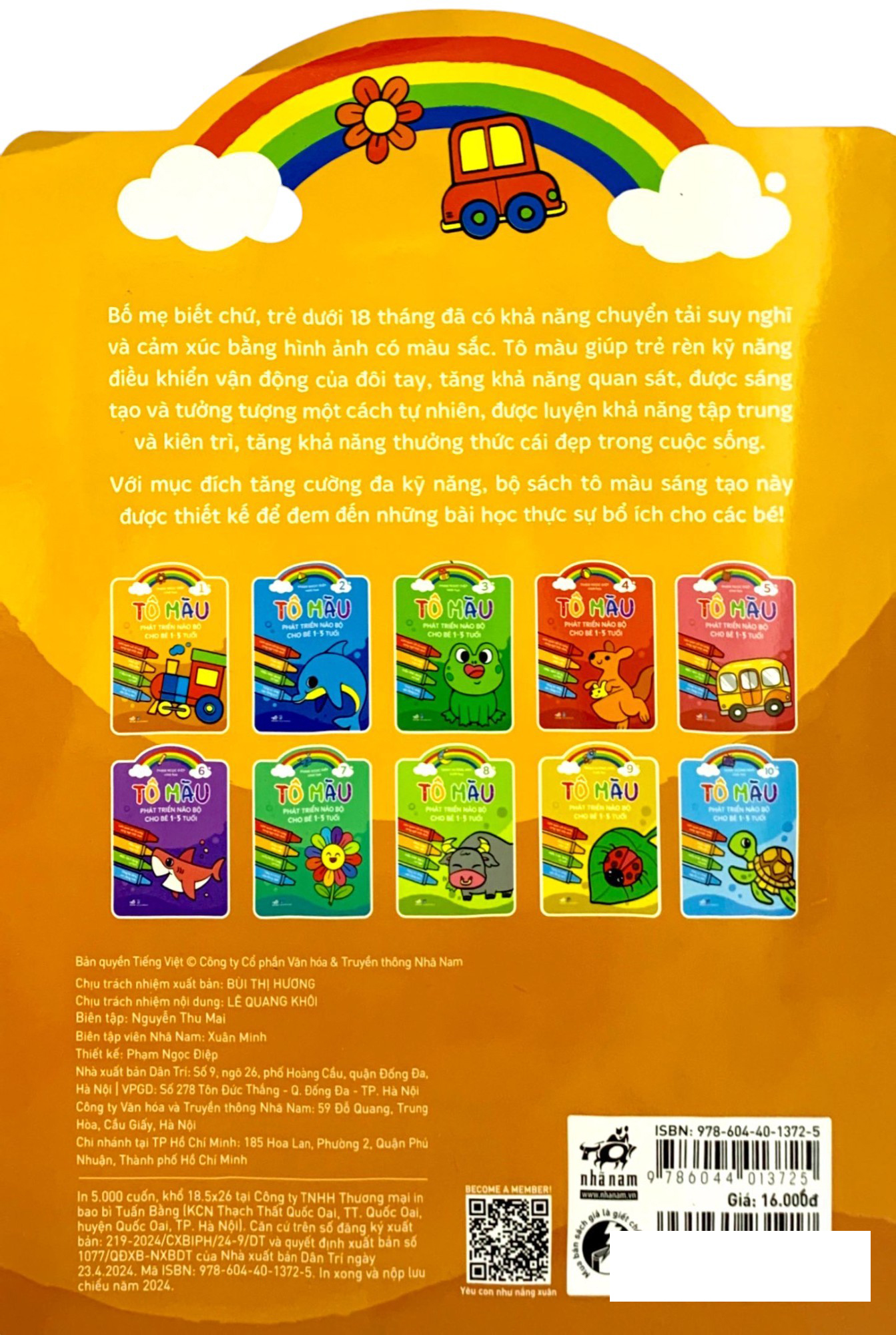 bộ tô màu phát triển trí não bộ cho bé 1-3 tuổi - tập 1 - Ảnh 7