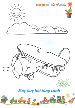bộ tô màu phương tiện giao thông 2: trên bầu trời - Ảnh 11