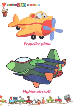 bộ tô màu phương tiện giao thông 2: trên bầu trời - Ảnh 8