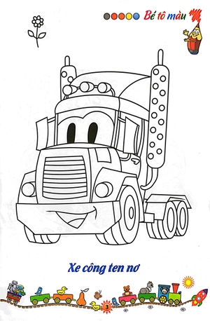 bộ tô màu phương tiện giao thông 4: trên công trường (tái bản 2021) - Ảnh 4