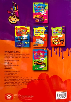 bộ tô màu phương tiện giao thông 4: trên công trường (tái bản 2021) - Ảnh 7