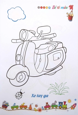 bộ tô màu phương tiện giao thông - tập 5: trên đường phố (tái bản 2021) - Ảnh 4
