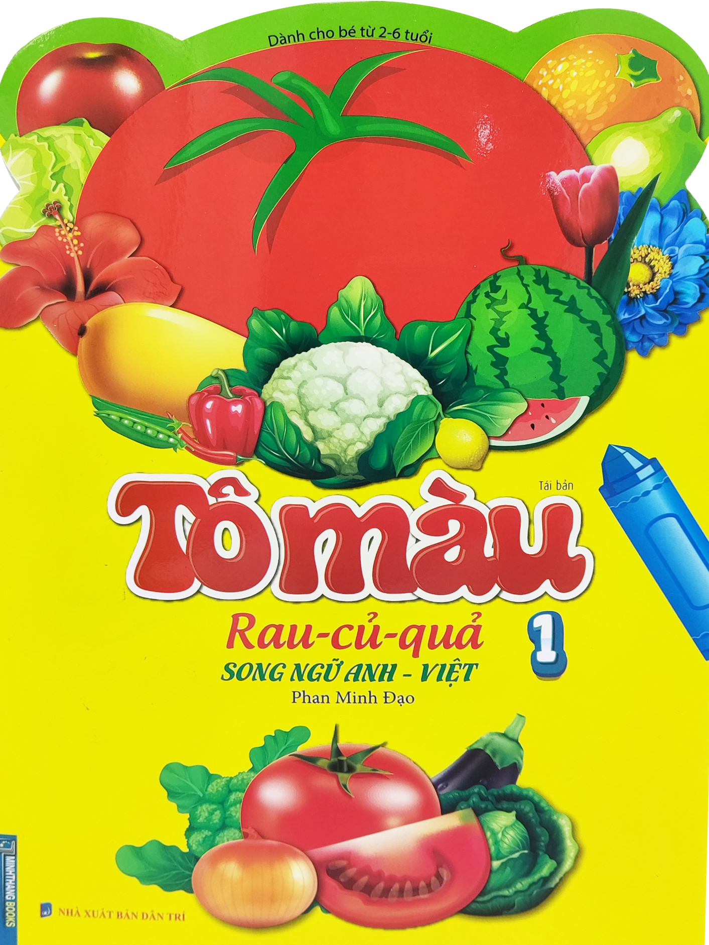 bộ tô màu rau - củ - quả song ngữ anh - việt - tập 1 (tái bản) - Ảnh 2