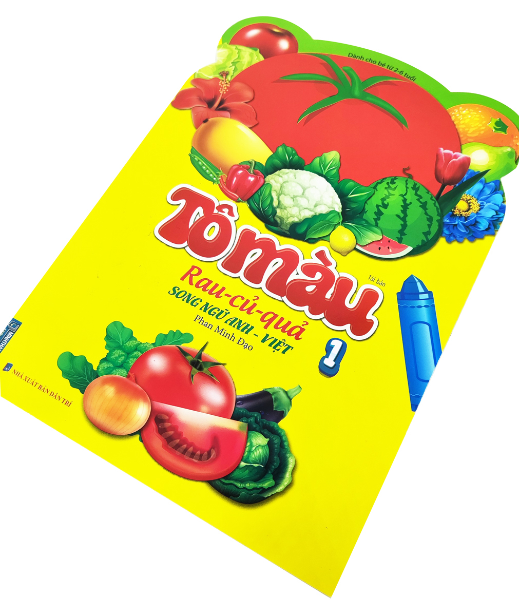 bộ tô màu rau - củ - quả song ngữ anh - việt - tập 1 (tái bản) - Ảnh 3