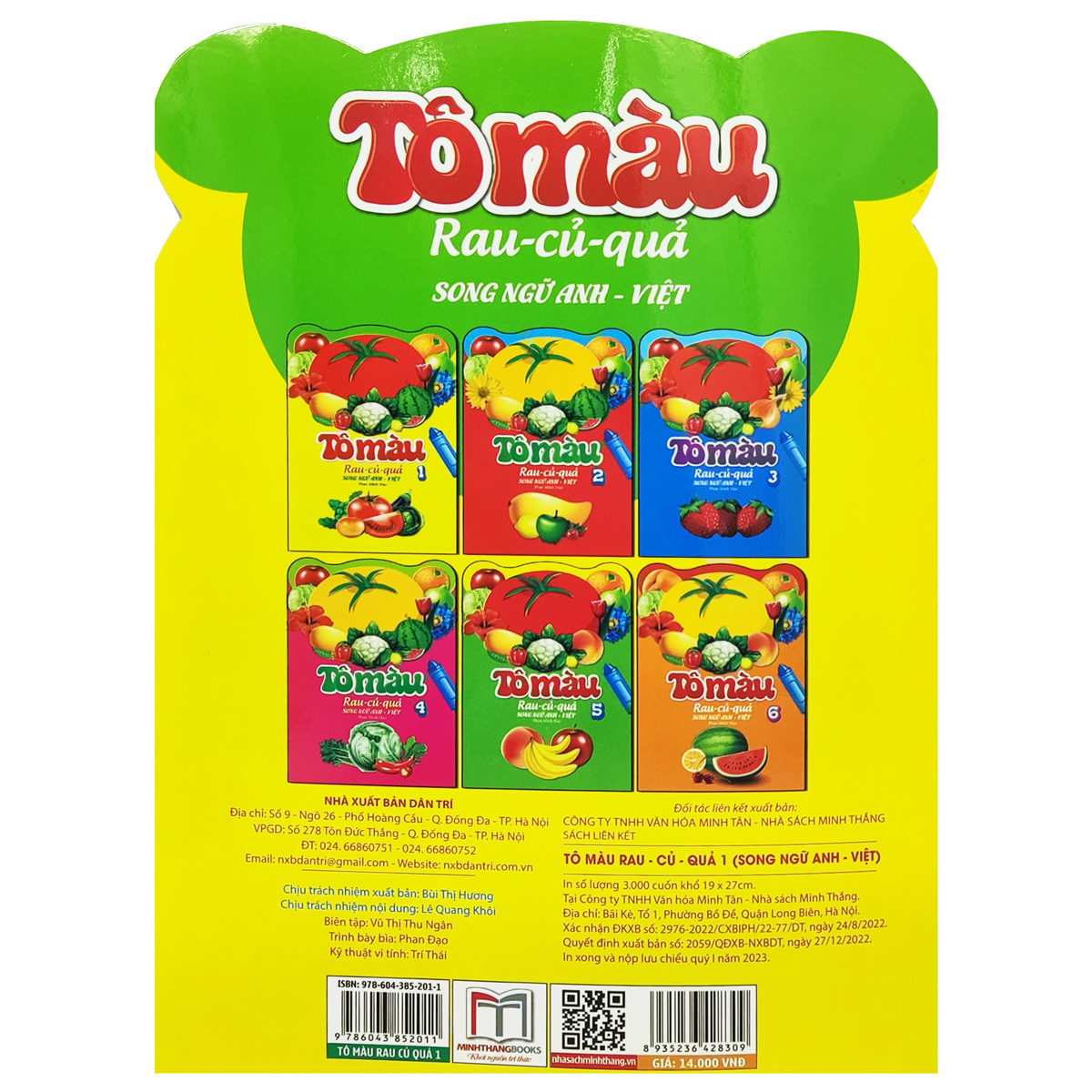 bộ tô màu rau - củ - quả song ngữ anh - việt - tập 1 (tái bản) - Ảnh 5