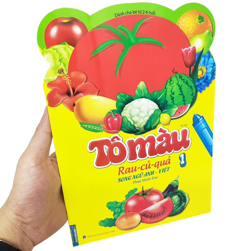 bộ tô màu rau - củ - quả song ngữ anh - việt - tập 1 (tái bản) - Ảnh 6