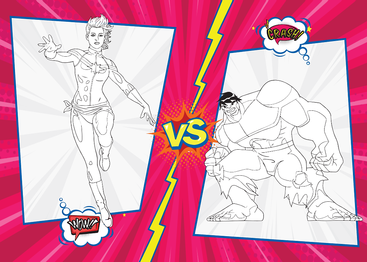 bộ tô màu rèn luyện iq eq cq - super heroes siêu anh hùng - tập 4 - tặng kèm sticker - Ảnh 3