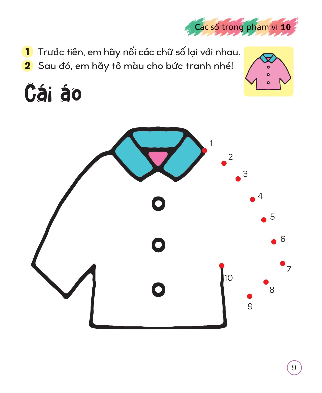 Bộ Tô Màu Sáng Tạo Giúp Bé Làm Quen Với Chữ Cái Và Con Số - Các Số Trong Phạm Vi 10 - Ảnh 10