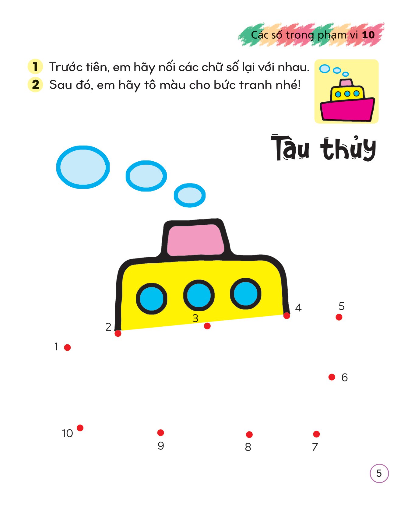 Bộ Tô Màu Sáng Tạo Giúp Bé Làm Quen Với Chữ Cái Và Con Số - Các Số Trong Phạm Vi 10 - Ảnh 6