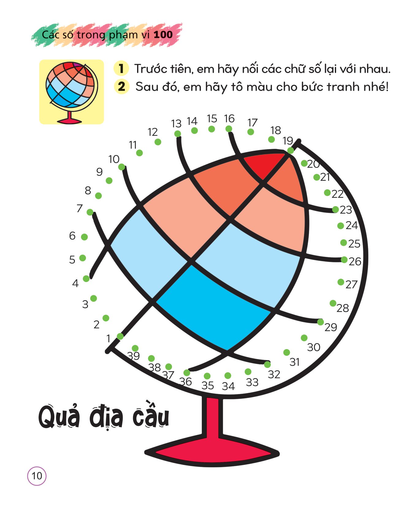 Bộ Tô Màu Sáng Tạo Giúp Bé Làm Quen Với Chữ Cái Và Con Số - Các Số Trong Phạm Vi 100 - Ảnh 11