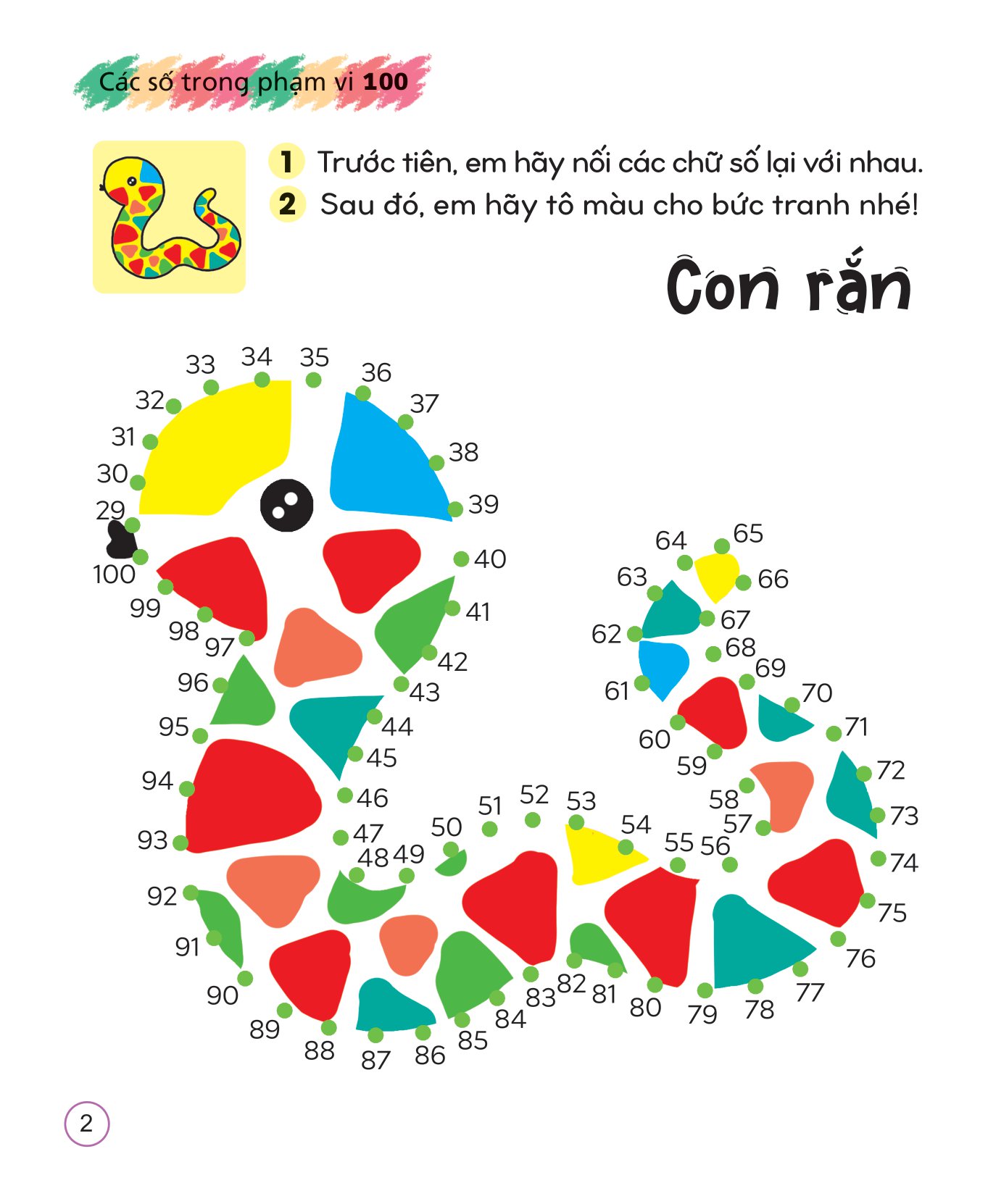 Bộ Tô Màu Sáng Tạo Giúp Bé Làm Quen Với Chữ Cái Và Con Số - Các Số Trong Phạm Vi 100 - Ảnh 3