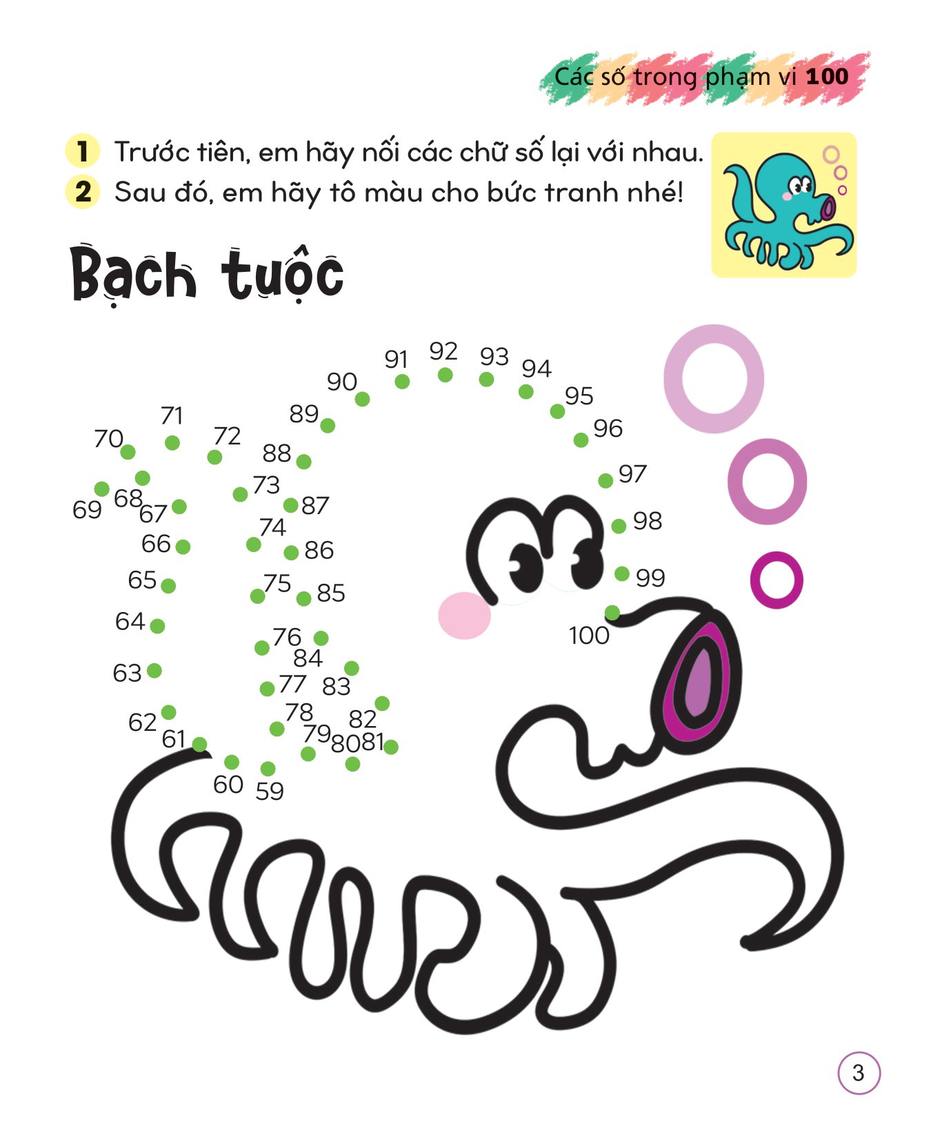 Bộ Tô Màu Sáng Tạo Giúp Bé Làm Quen Với Chữ Cái Và Con Số - Các Số Trong Phạm Vi 100 - Ảnh 4