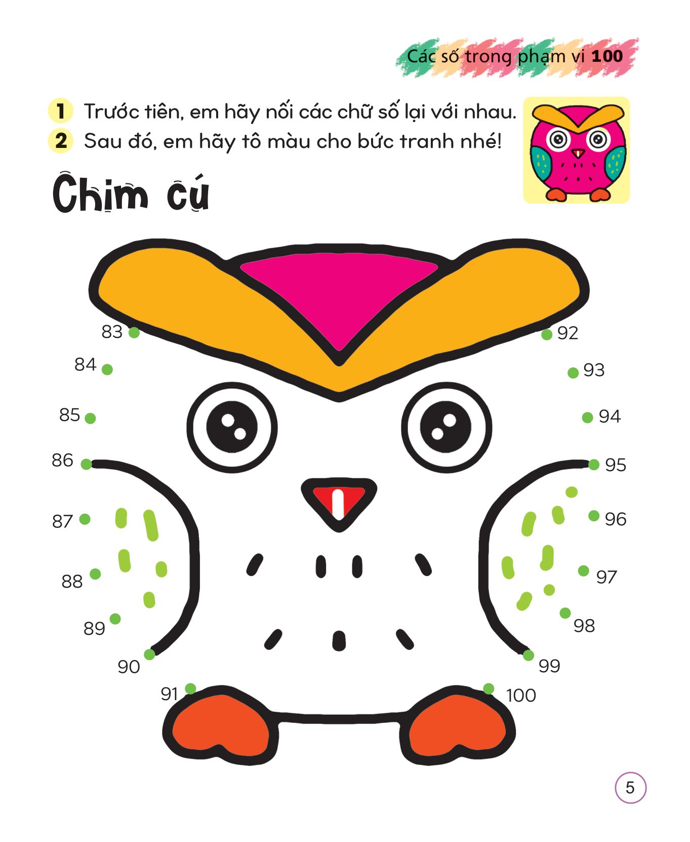 Bộ Tô Màu Sáng Tạo Giúp Bé Làm Quen Với Chữ Cái Và Con Số - Các Số Trong Phạm Vi 100 - Ảnh 6