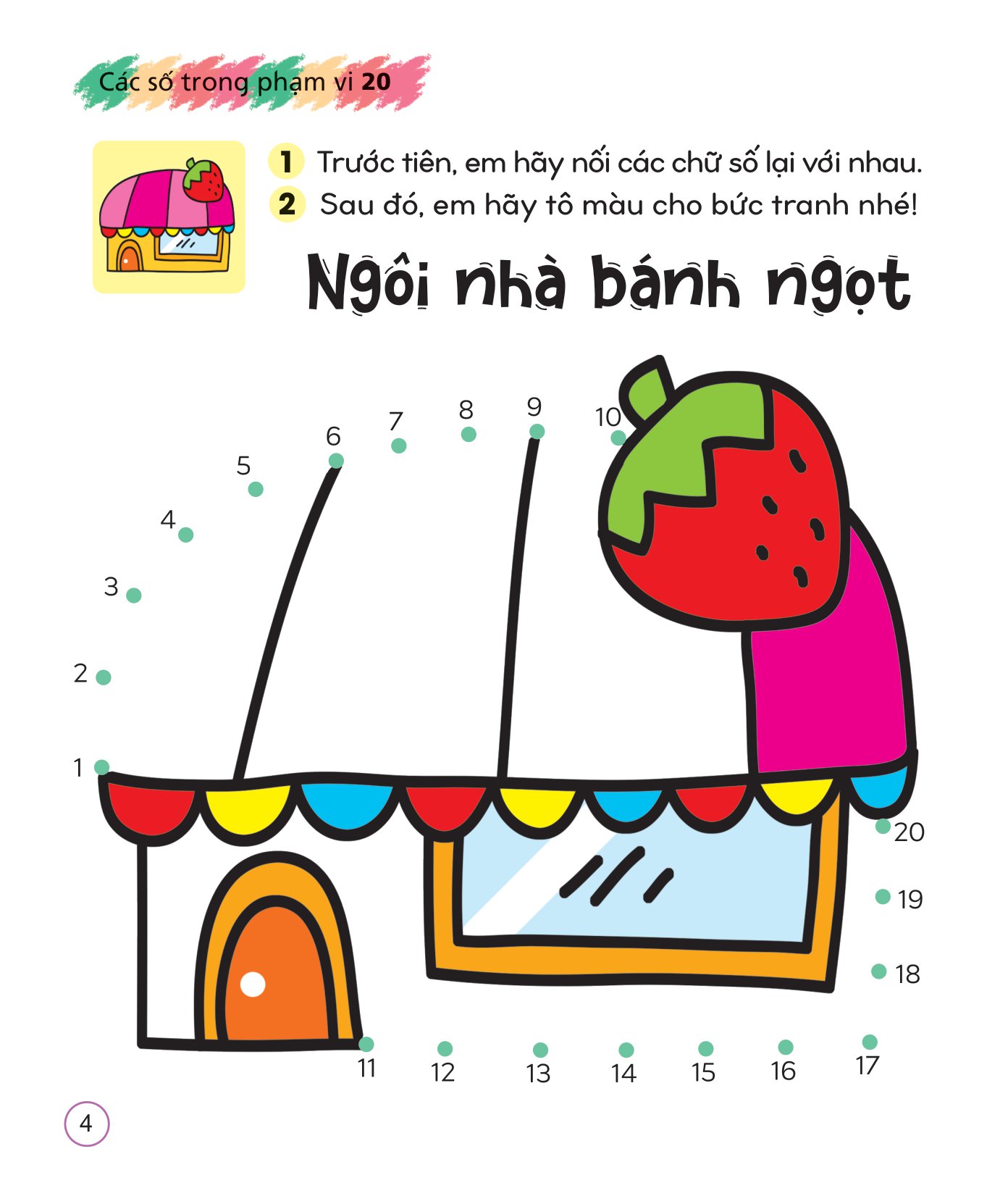 Bộ Tô Màu Sáng Tạo Giúp Bé Làm Quen Với Chữ Cái Và Con Số - Các Số Trong Phạm Vi 20 - Ảnh 5