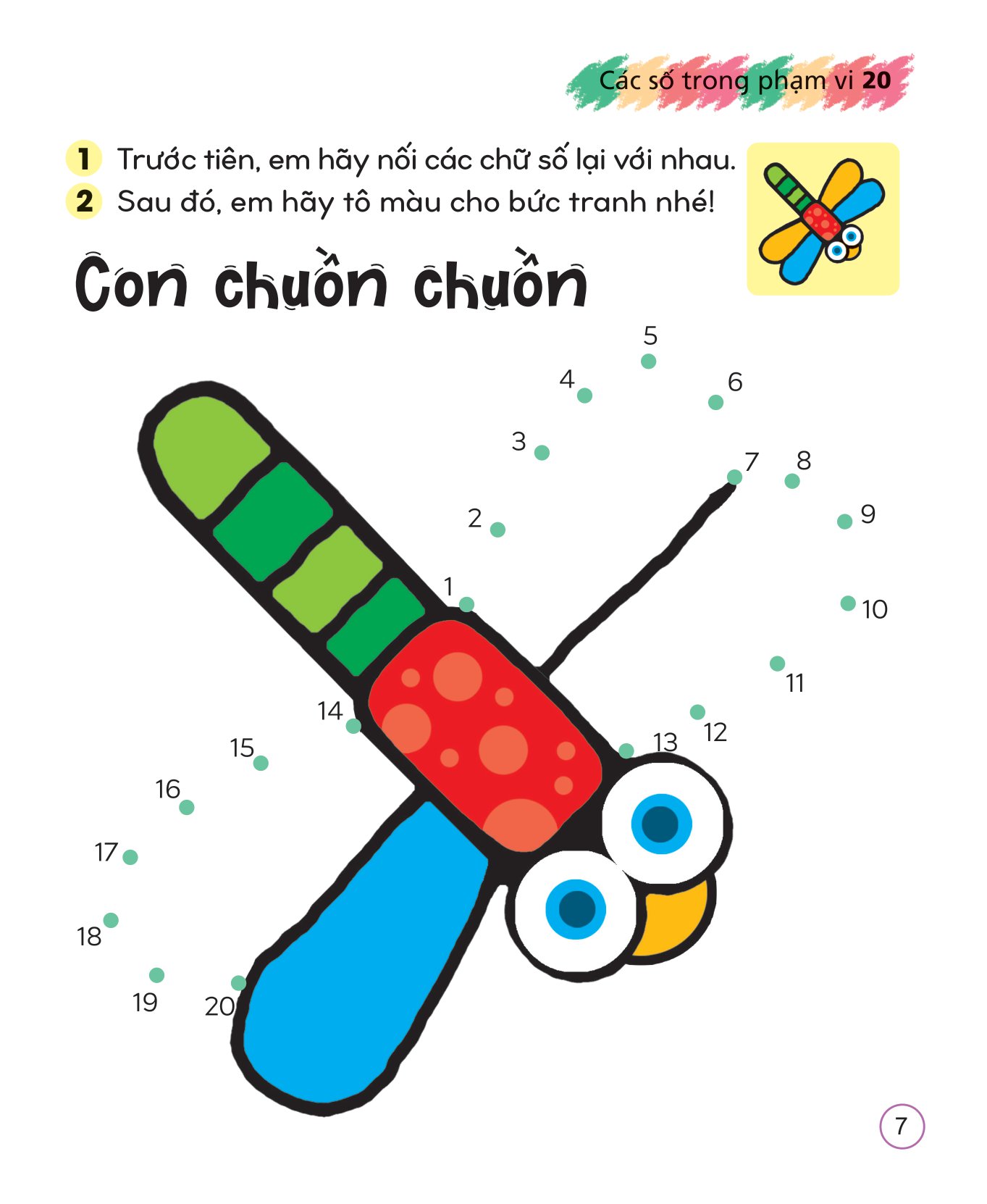 Bộ Tô Màu Sáng Tạo Giúp Bé Làm Quen Với Chữ Cái Và Con Số - Các Số Trong Phạm Vi 20 - Ảnh 8